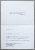 DICK DE VRIES modeagenturen # WALASSE TING # invitation for 4 artists shirts, ca. 1990, mint