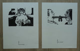 Roland Topor # CINQ LETTRES D'AMOUR # 1975, complete set with envelope and title page, nm+++/mint-