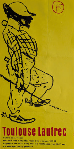 museum van Looy Haarlem, Kuiper # TOULOUSE LAUTREC # poster, 1963, B