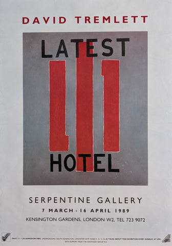 Serpentine gallery # DAVID TREMLETT # poster, 1989, A-