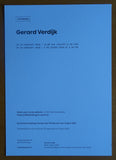Kunstmuseum Den Haag # GERARD VERDIJK # invitation, 2020, mint