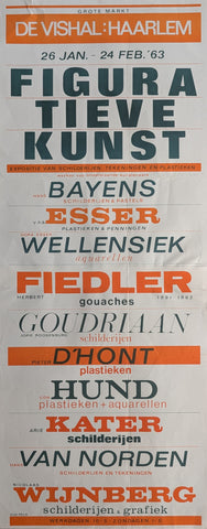 de Vishal Haarlem # WIJNBERG ao # FIGURATIEVE KUNST # poster, 1963, A--