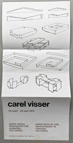 galerie Espace # CAREL VISSER # invitation, 1972, nm