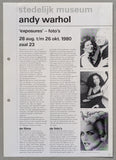 Stedelijk MUseum Amsterdam # ANDY WARHOL # bulletin, 1980, mint-