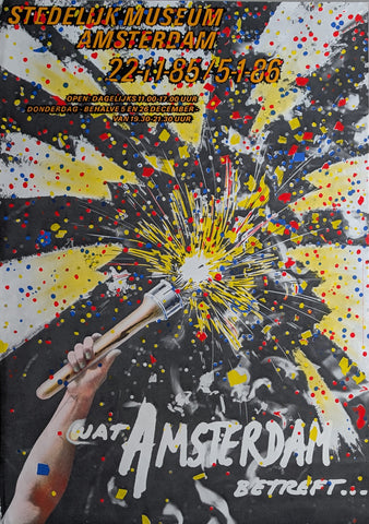 Stedelijk Museum, Anthon Beeke # WAT AMSTERDAM BETREFT # poster, 1985, A--/B+