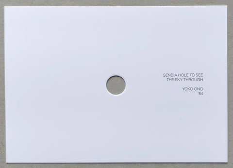 Yoko Ono # SEND A HOLE....# 1964/2024, card , mint