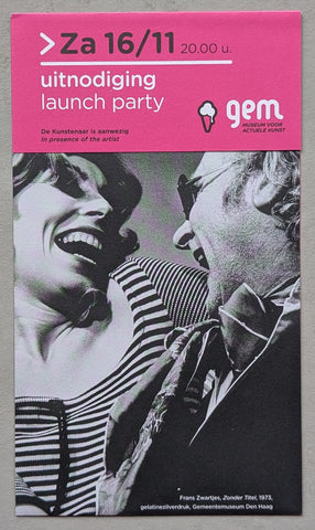 GEM, launch party # FRANS ZWARTJES # invitation, mint