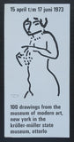 Museum Kroller Muller # leaflet 100 DRAWINGS MOMA # 1973, nm+