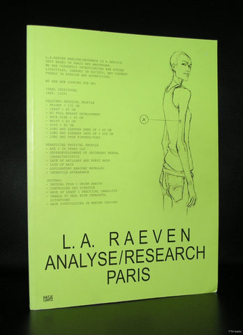L.A.Raeven , MMK Arnhem # ANALYSE /RESEARCH PARIS # 2010. mint/sealed