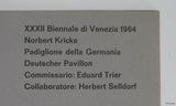 Biennale Venezia # NORBERT KRICKE # 1964, nm-