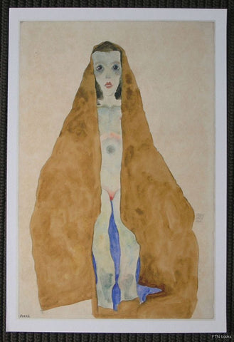 Egon Schiele #GIRL IN YELLOW COAT# Kallir 779, facs.