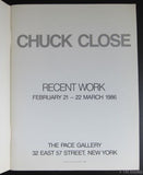 the Pace gallery # CHUCK CLOSE # 1983, nm