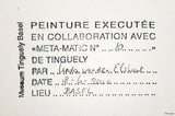 Jean Tinguely # MECHANICAL Zeichnung , stamped 2010, machine no.10  # orig. mint