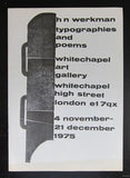 Whitechapel art Gallery # H.N. WERKMAN typographies and poems# 1975, nm+