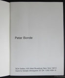 DCA gallery , new York # PETER BONDE # 1994, nm