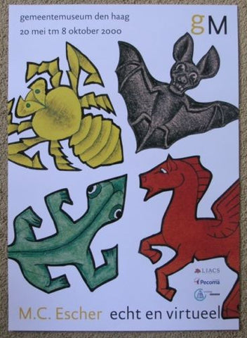 M.C. Escher # ECHT en VIRTUEEL #affiche, 2000, mint
