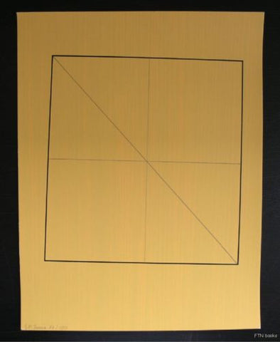 Gunter Tuzina  # DRAWING with LINES on Yellow# 1987, signed