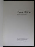 Kunsthalle Tubingen # KLAUS HEIDER #1975, mint-