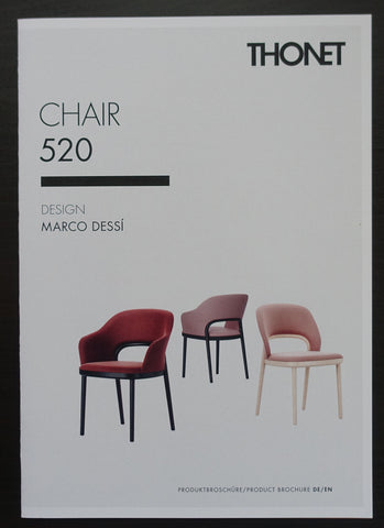 Thonet, Marco Dessi # CHAIR 520 # Original Brochure, mint