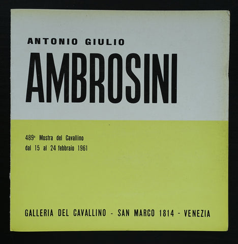 galleria del Cavallino #AMBROSINI # 1961, nm