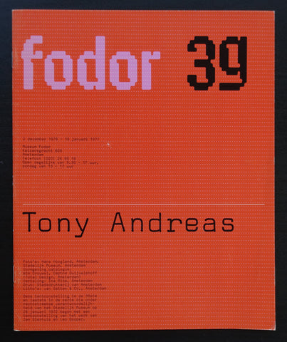 Wim Crouwel / Museum Fodor # TONY ANDREAS # 1977, NM+
