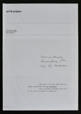Art & Project # Jan COMMANDEUR, invitation # 1985, mint-