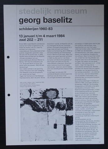 Stedelik Museum # GEORG BASELITZ , zaaltekst # 1984, mint-