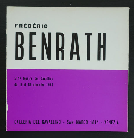 Galleriadel Cavallino # FREDERIC BENRATH # 1961, nm