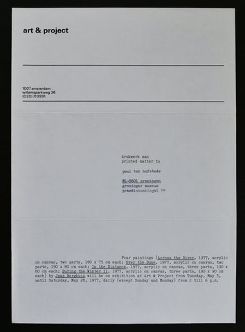Art & Project # JAAP BERGHUIS, invitation # 1977, mint--