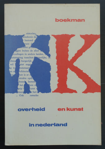 Willem Sanberg, E. Boekman # OVERHEID EN KUNST IN NEDERLAND # ca. 1955, nm+