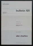 Art & Project # ALAN CHARLTON, Bulletin 101 # 1977, mint-