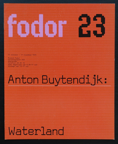 Wim Crouwel / Museum Fodor # ANTON BUYTENDIJK # 1974, mint-