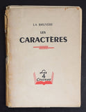 La Bruyere # LES CARACTERES # 1943, ed. o 1500, numbered 257, vg