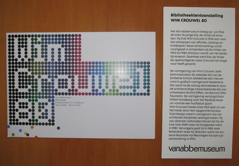 van Abbemuseum # WIM CROUWEL invitation card # 2009, Mint