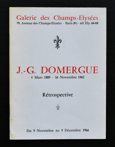 galerie des Champs-Elysees, Paris # J.-G. DOMERGUE # 1966, nm+