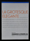 Fonderie D. Stempel sa. # LA GROTESQUE ELEGANTE # ca. 1930, nm+