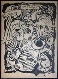 Stedelijk Museum# ALECHINSKY ,que d'Encre, orig.litho 1963, Sandberg, nm+