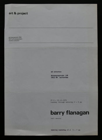 Art & Project # BARRY FLANAGAN, Curl Snoots # 1979, nm+