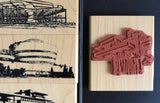 Architectural Rubber Stamp set, MOMA # FRANK LLOYD WRIGHT # 1996, mint