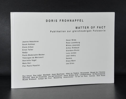 Doris Frohnapfel # MATTER OF FACT # 1996, nm++, + original signed photo