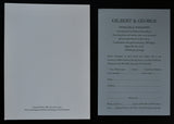 Anthony d'Offay gallery # GILBERT & GEORGE # invitation, 1990, mint