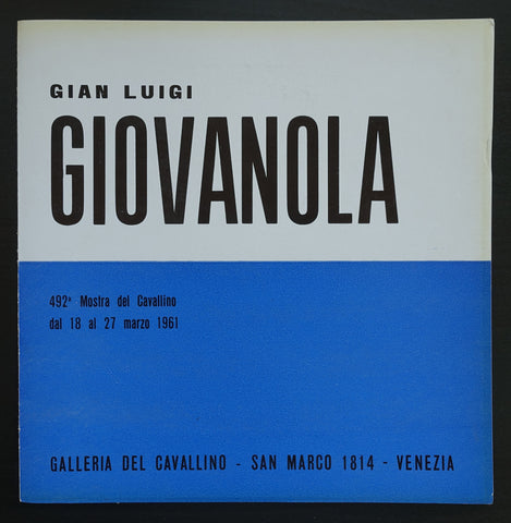 galleria del Cavallino # GIAN LUIGI GIOVANOLA # 1961, nm