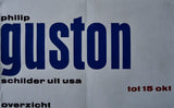 Stedelijk Museum, Willem Sandberg # PHILIP GUSTON ao # poster, 1962, b--
