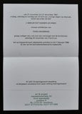 Art & Project # FONS HAAGMANS # invitation letter, 1997, mint