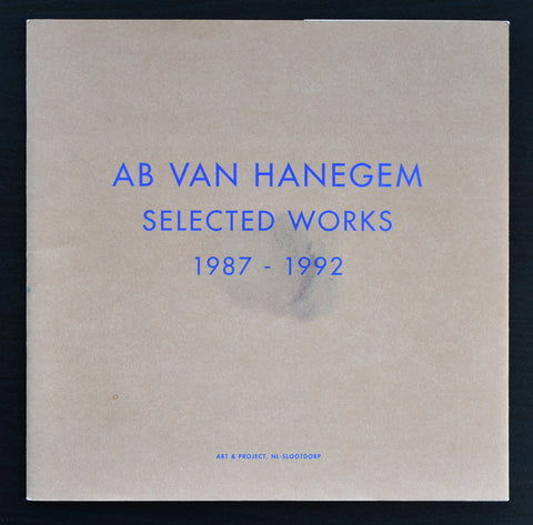 Art & Project #AB VAN HANEGEM # 1992, nm+