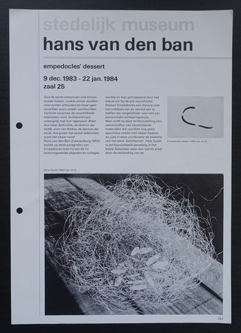 Stedelijk Museum # HANS VAN DEN BAN # 1983, zaal, nm+