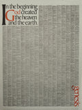 Herb Lubalin, Arthur Baker # SIGNET / GENESIS # typography, poster, 1965, nm++