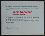 De Vishal, Haarlem # JAAP NANNINGA # invitation, 1966, nm