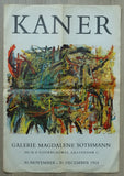 galerie Sothmann # SAM KANER, poster/publication# 1963, vg