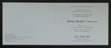 J&P Fine Art # PAUL KLEE # 2005, invitation, mint-